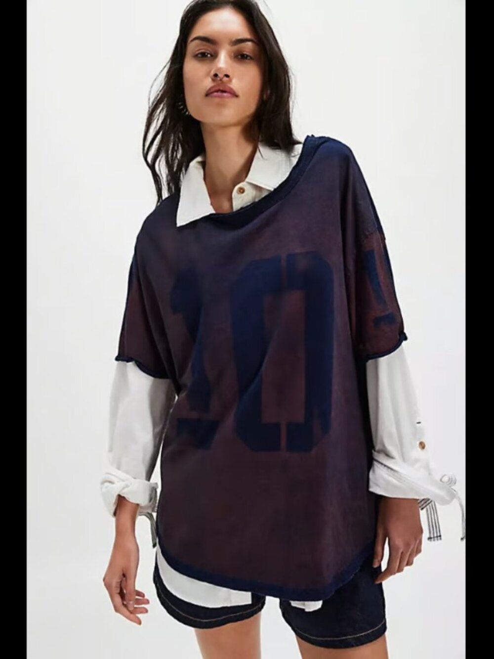 Free People Laid back tee size L NWT
